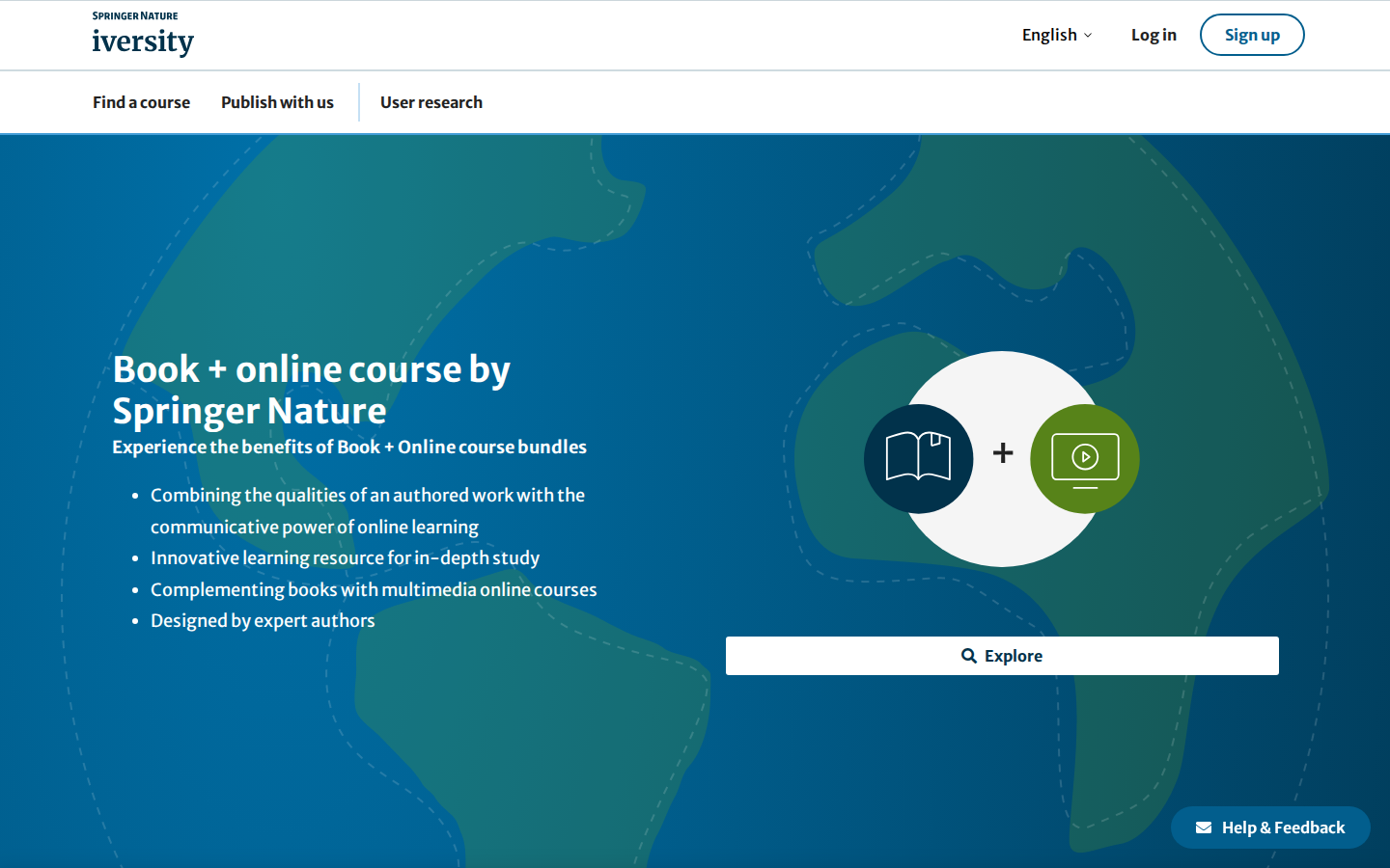 Aktuelle iversity-Kursplattform von Springer Nature